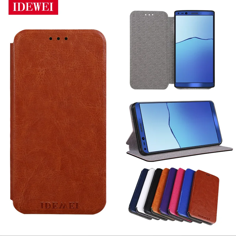 

For Doogee Mix 2 Case Leather & silicone Back skin stand pouch Capa For coque Doogee Mix 2 Mix2 Cover Flip Protective fundas bag