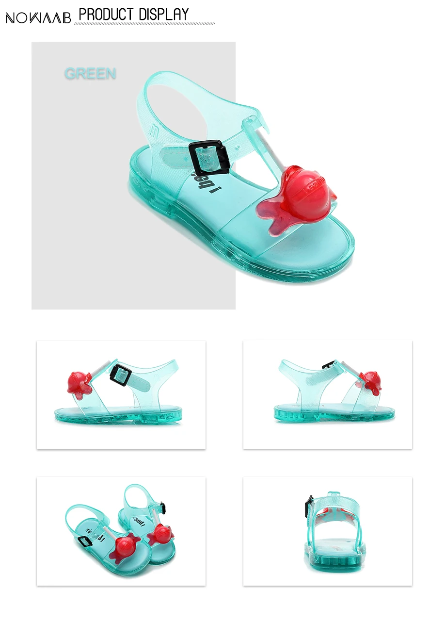 Мини Мелисса леденец сандалии для девочек новые оригинальные прозрачные сандалии для девочек детские сандалии детская пляжная обувь Нескользящая обувь для малышей