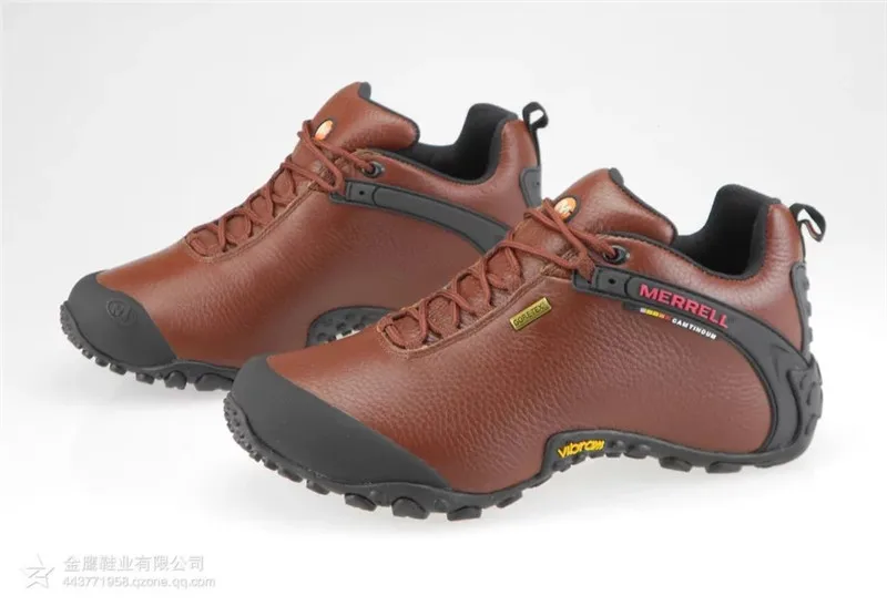 Новое поступление Merrell Мужская Уличная походная обувь, Коричневые Кожаные Верхние туфли