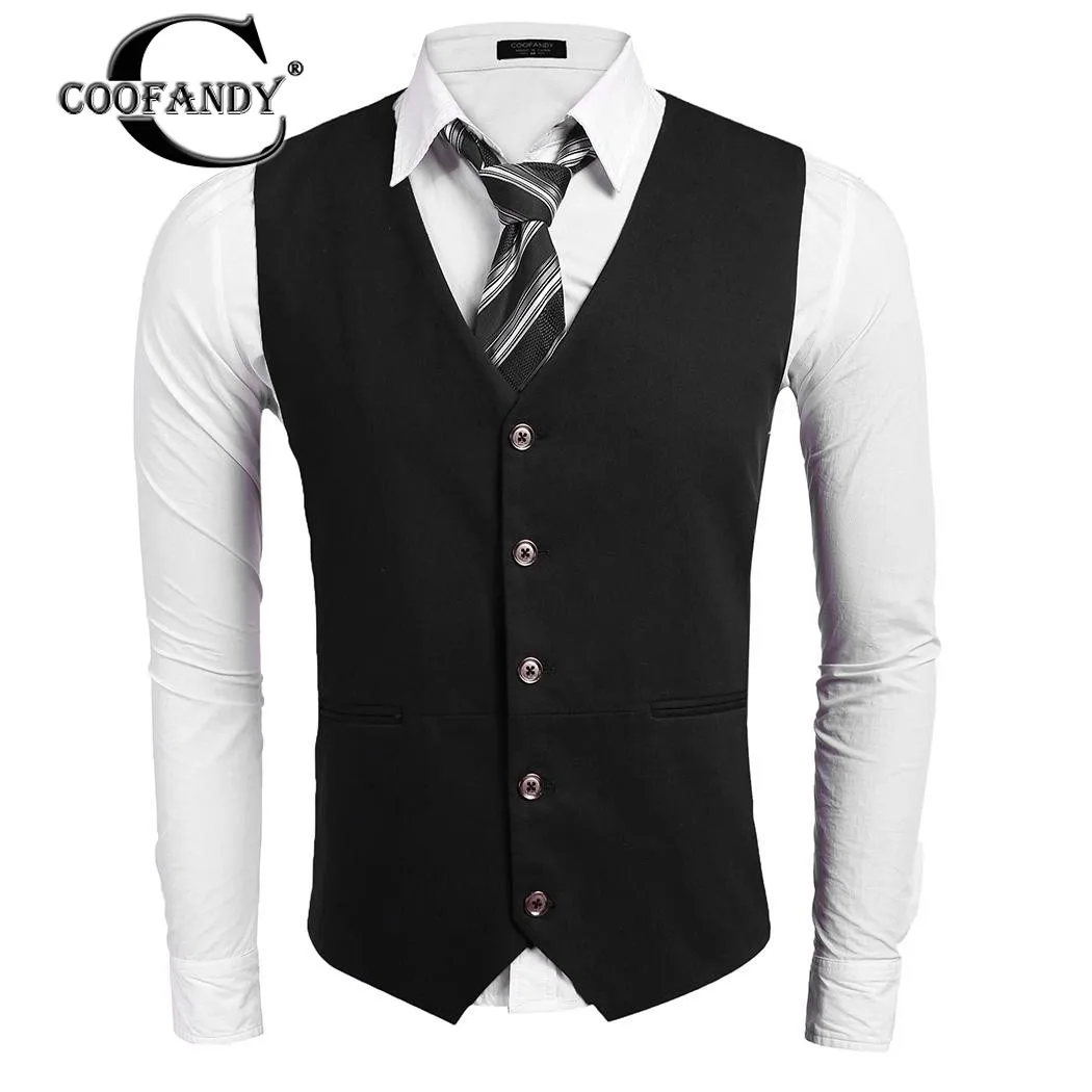 Aliexpress.com : Buy COOFANDY Vests For Men Slim Fit Mens Suit Vest ...