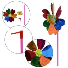 2 шт./компл. ветер Spinner Sequin штифт ветряной мельницы красочные детские игрушки дети блеск Свечение Сад украшения дома игры май-9