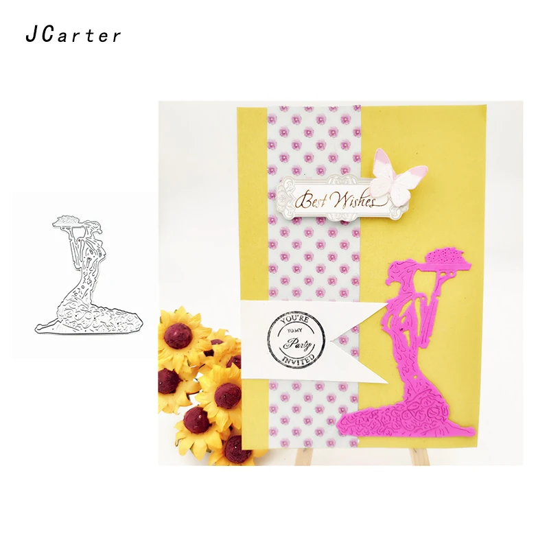 

JC 2019 New Maid on the Ground Metal Cutting Dies for Scrapbooking DIY Embossing Folder Paper Card Handmade Album Crafts Stencil