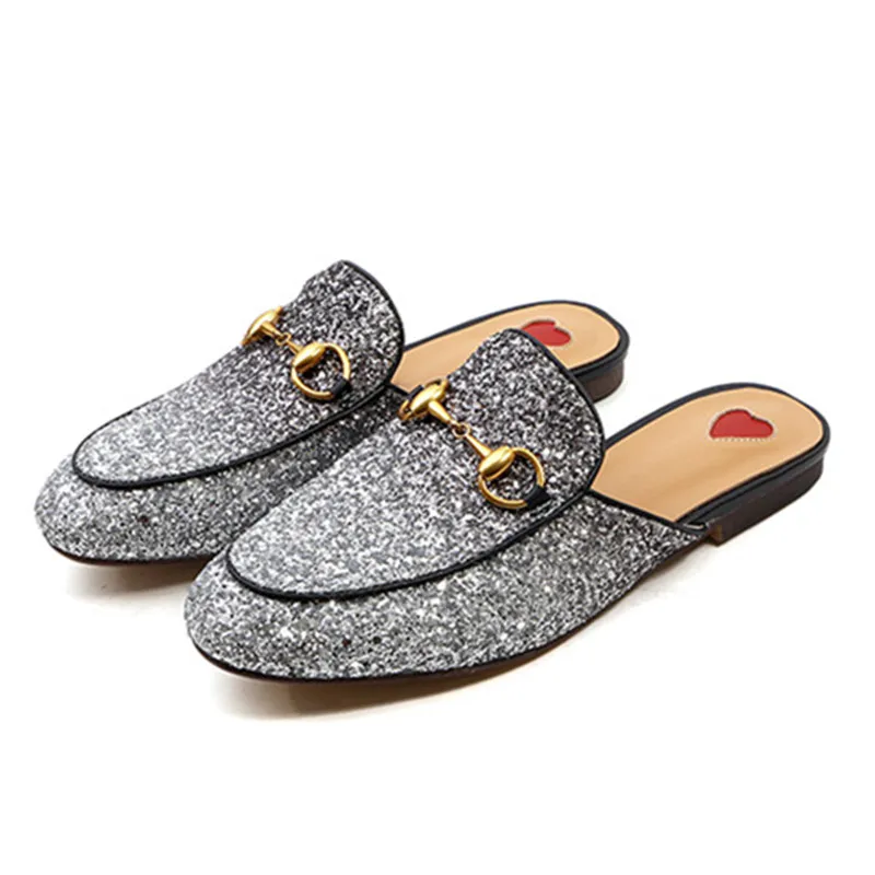 

2019 drop shipping Handmade outside women slipper round toe high quality summer mules shoes fashion casual party shoes woman