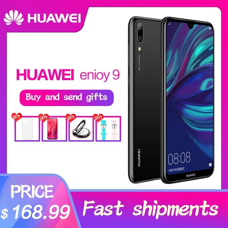 

Global Firmware Huawei Enjoy 9 SmartPhone 6.26 inch Android 8.1 Octa Core Mobile Phone Bluetooth Dual Card Dual Standby Phone