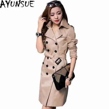 

AYUNSUE Trench Female Tunique Longue Windbreaker Coat 2020 Women's Spring Double Breasted Trench Coat Para As Mulheres WXF121