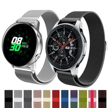 Миланский ремешок для samsung gear S3 S2 Frontier/Galaxy watch Active 46 мм/42 мм Amazfit Sport из нержавеющей стали huawei watch GT ремешок