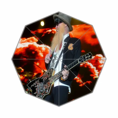 Модные Дизайн зонтик пользовательские ZZ Top складной для человека и Для женщин |