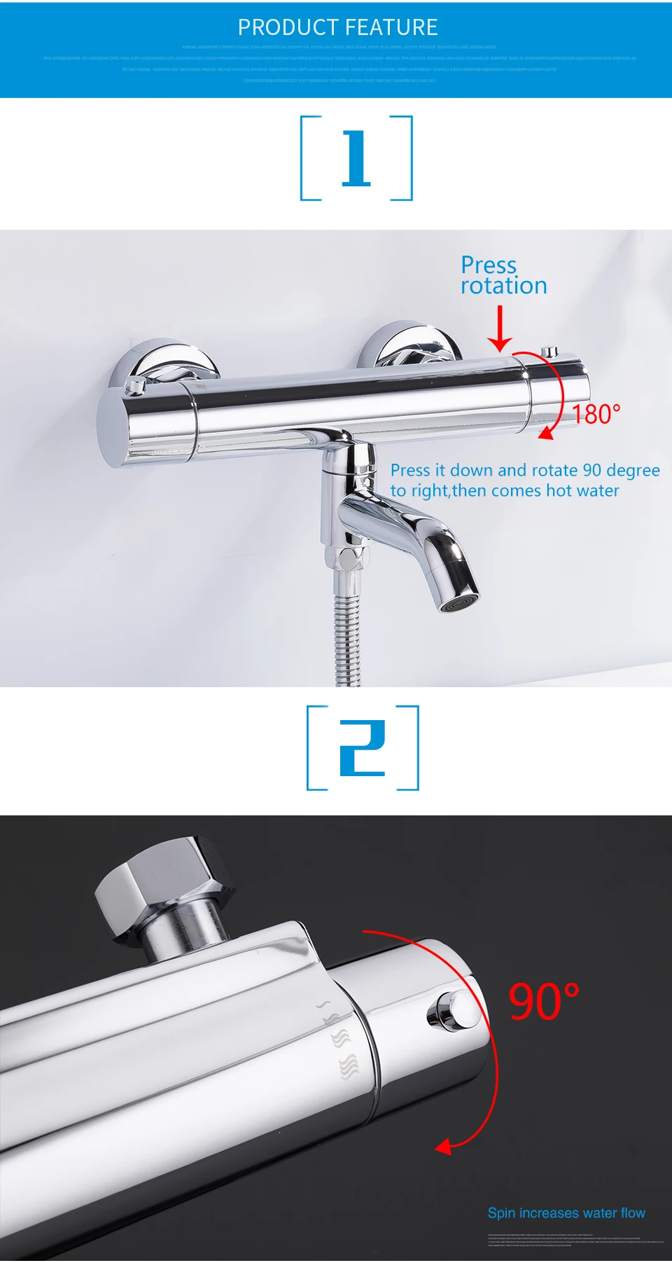 GAPPO Термостатический смеситель для ванной комнаты, латунный смеситель, хромированный душевой кран для ванны, душевой кран, дождевые водопады, Смесители Y22724