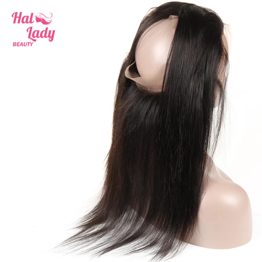 Halo Lady beauty 360 кружевное фронтальное Закрытие индийские прямые волосы 360 лобовое Закрытие с волосами младенца не Remy человеческие волосы для наращивания