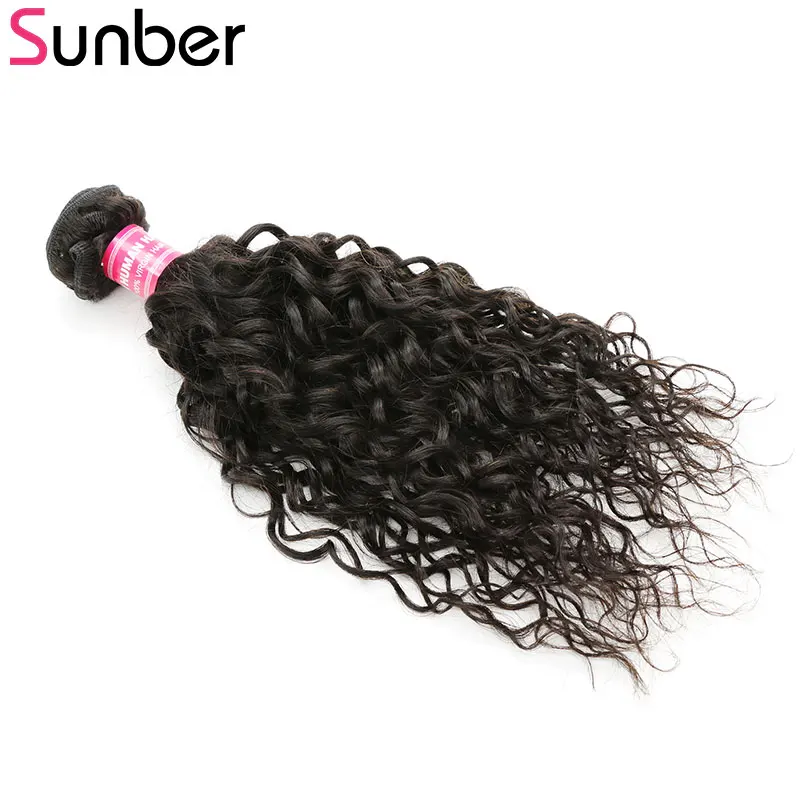 Sunber Hair Malaysian Water Wave 1 Bundle Natural Human Hair Extensions 100g Remy Hair One Piece Can Be Mixed Length 8-26 Inches