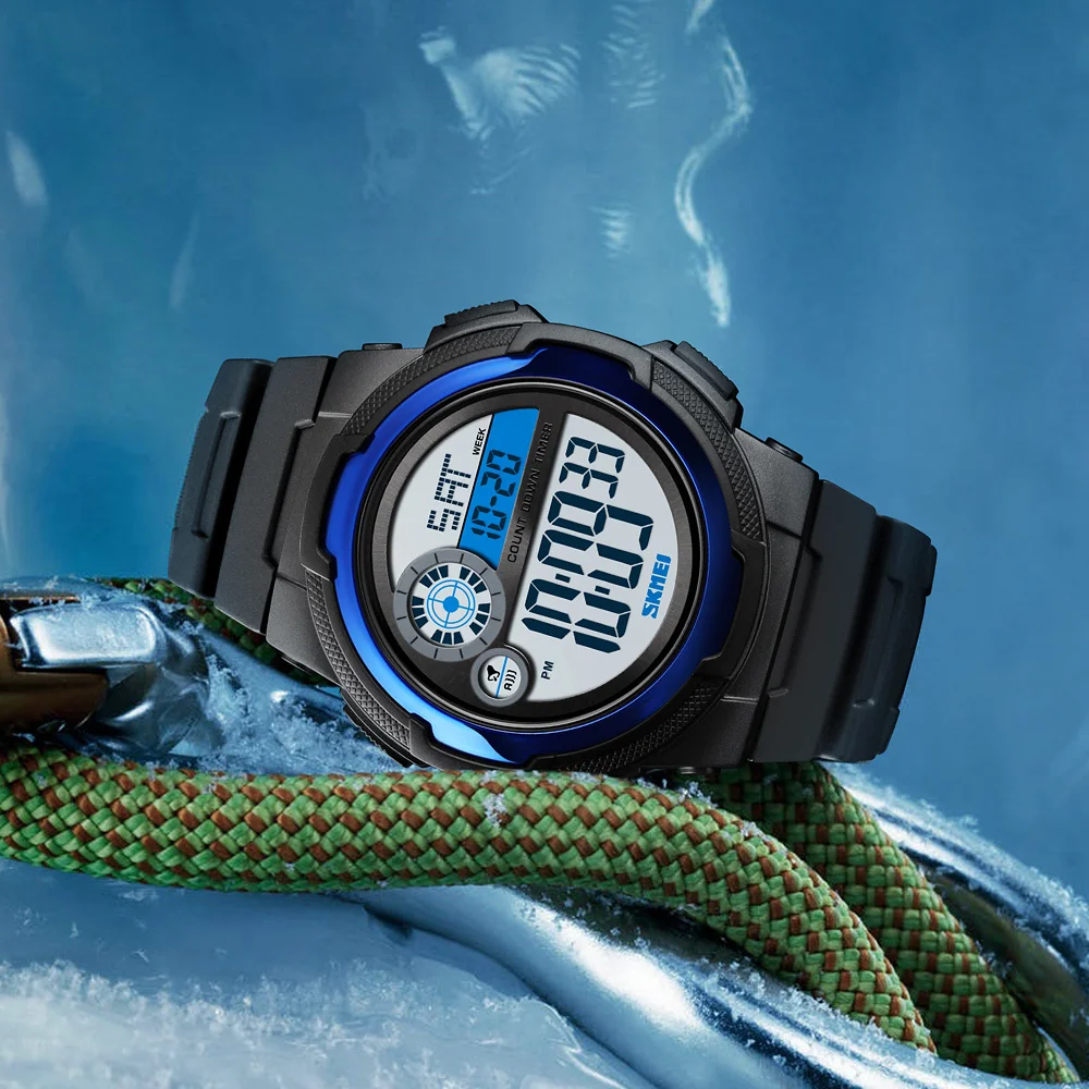 

ZK20 Digital Watch Men 2019 Sport Watch Fitness Stopwatch Waterproof Wristwatch PU Alarm Clock erkek kol saati New Men Watches