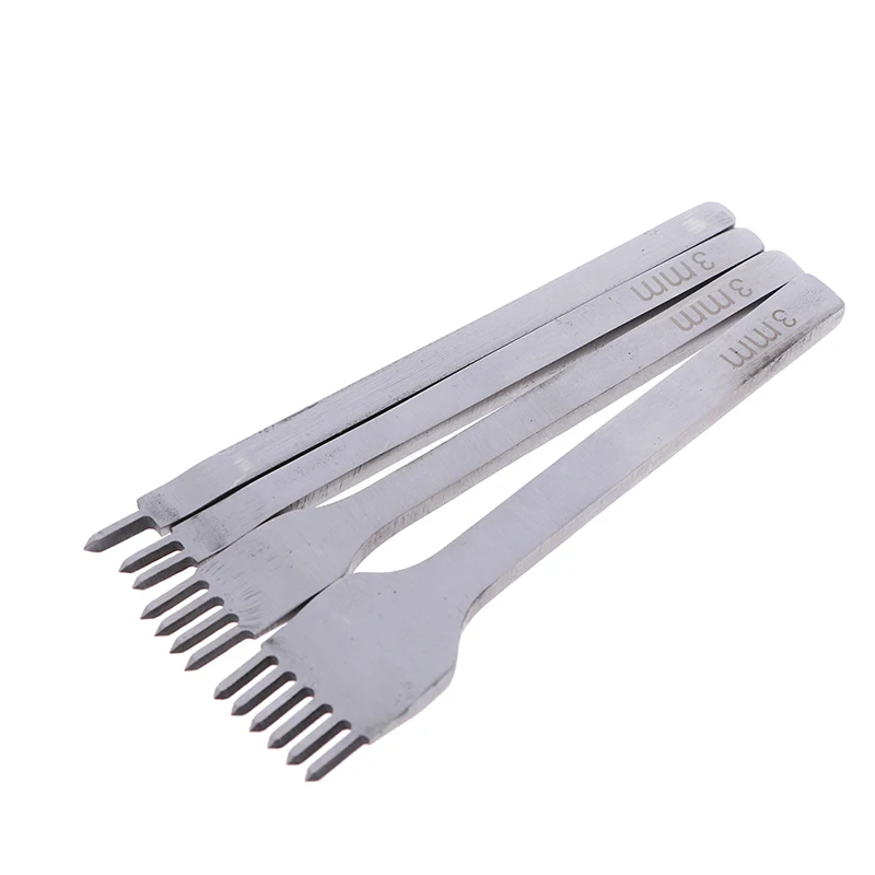 1pc Stainless Steel 3mm/0.12" 1 2 4 6 Prong Hole Punch Tool Chisel Useful Rhombus Tooth Leather Craft DIY Wholesale | Инструменты