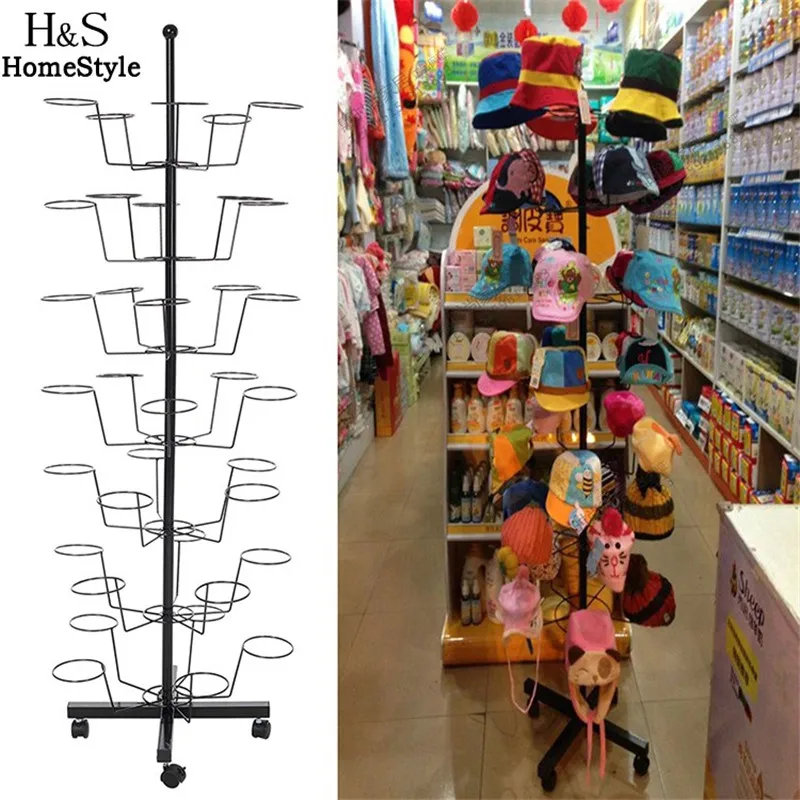 Стойка организатора. Стойка вращающаяся для аксессуаров (артикул: ст35). Торговое оборудование для шапок. Стеллаж для шапок. Оборудование под головные уборы.