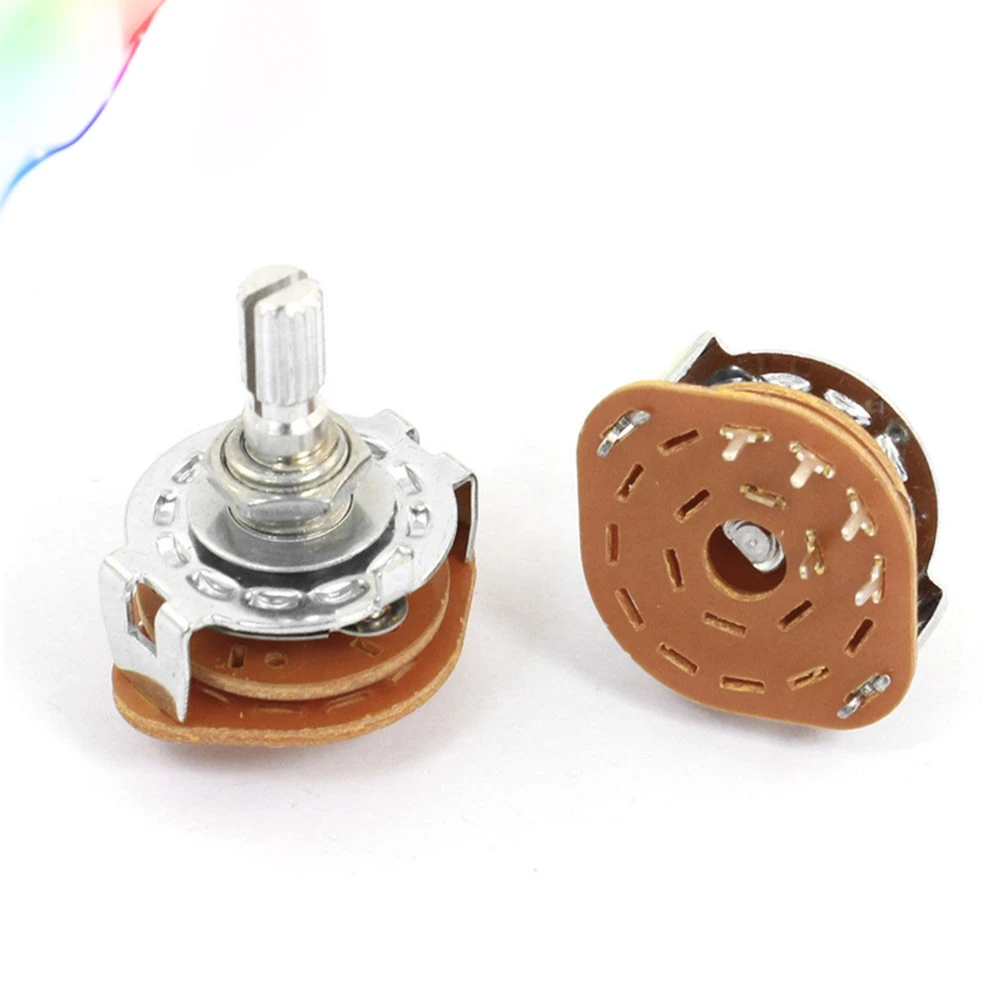 2 Pcs 1P4T 1 Pole 4 Position 6mm Knurled Shaft Dia Band Selector Rotary Switchin Switches from