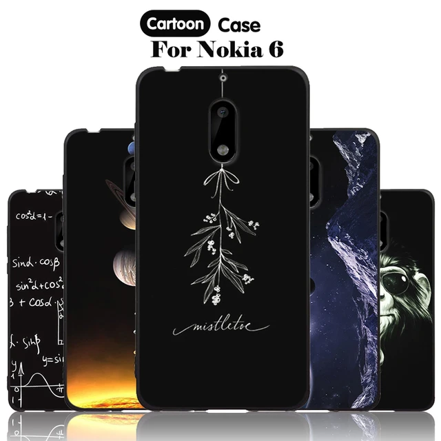 Cheap JURCHEN Mobile Case For Nokia 6 Cover For Nokia6 Cover Silicone Cute Cartoon Paint 3D Luxury TPU Soft For Nokia 6 Case Hoesje 30
