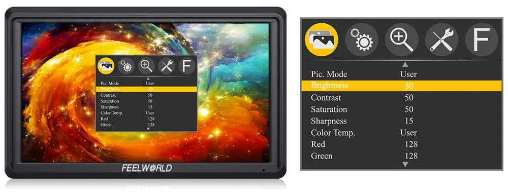 FEELWORLD FW568 4K монитор 5,5 дюймов на камеру полевой монитор Full HD 1920x1080 ips видео фокус HDMI для Canon Nikon sony Fujifilm
