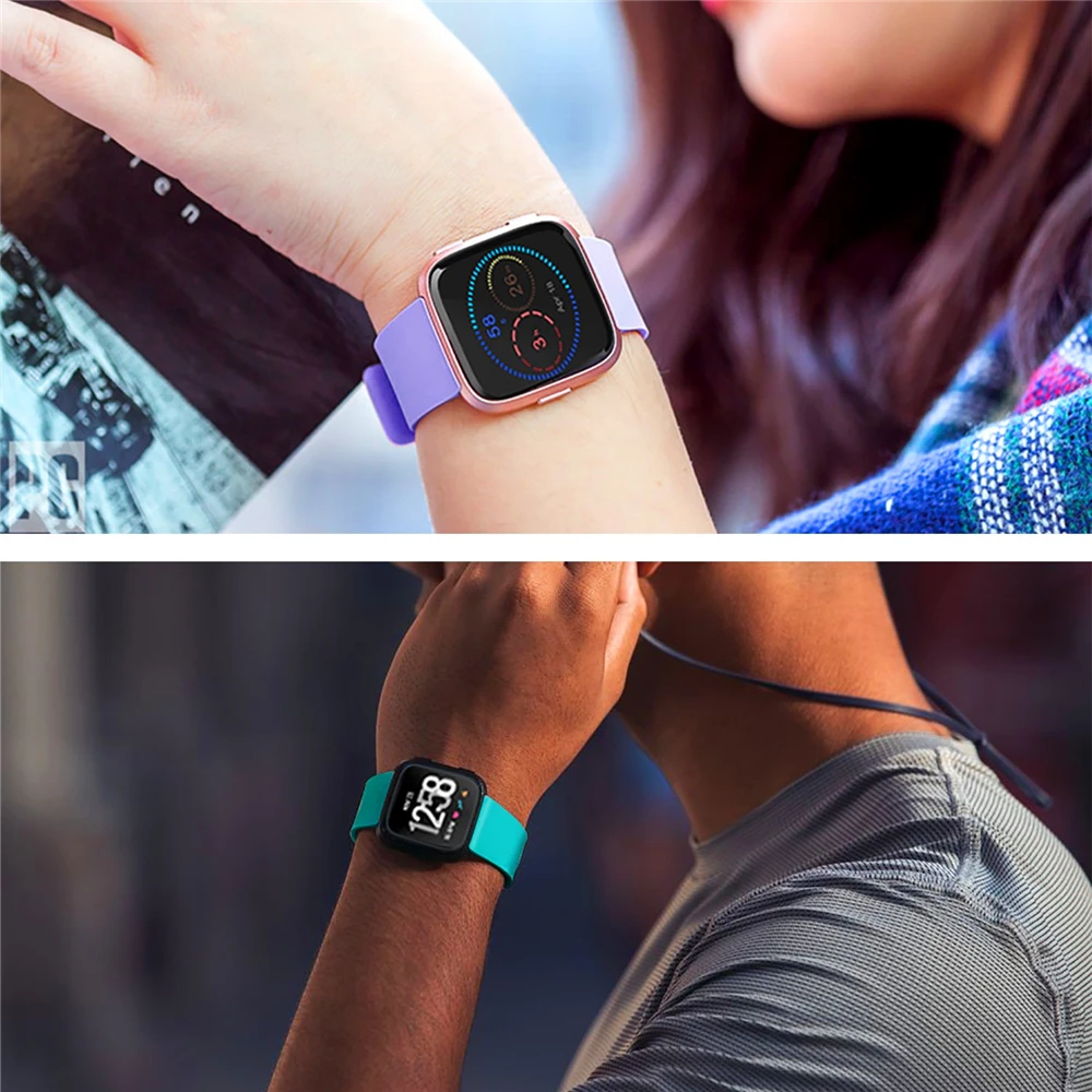 Coolaxy сменный ремешок для Fitbit Versa/Versa Lite, Силиконовый водонепроницаемый браслет, Аксессуары для браслета Fitbit Versa