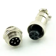 1set GX12 5 Pin Male & Female 12mm Wire Panel Connector Aviation Plug GX12 Circular Connector Socket Plug Free Shipping