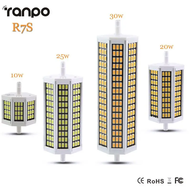 R7S LED 10 Вт 20 25 30 SMD5730 Led 78 мм J78 118 J118 135 J135 189 J189 лампа с горизонтальной вилкой свет