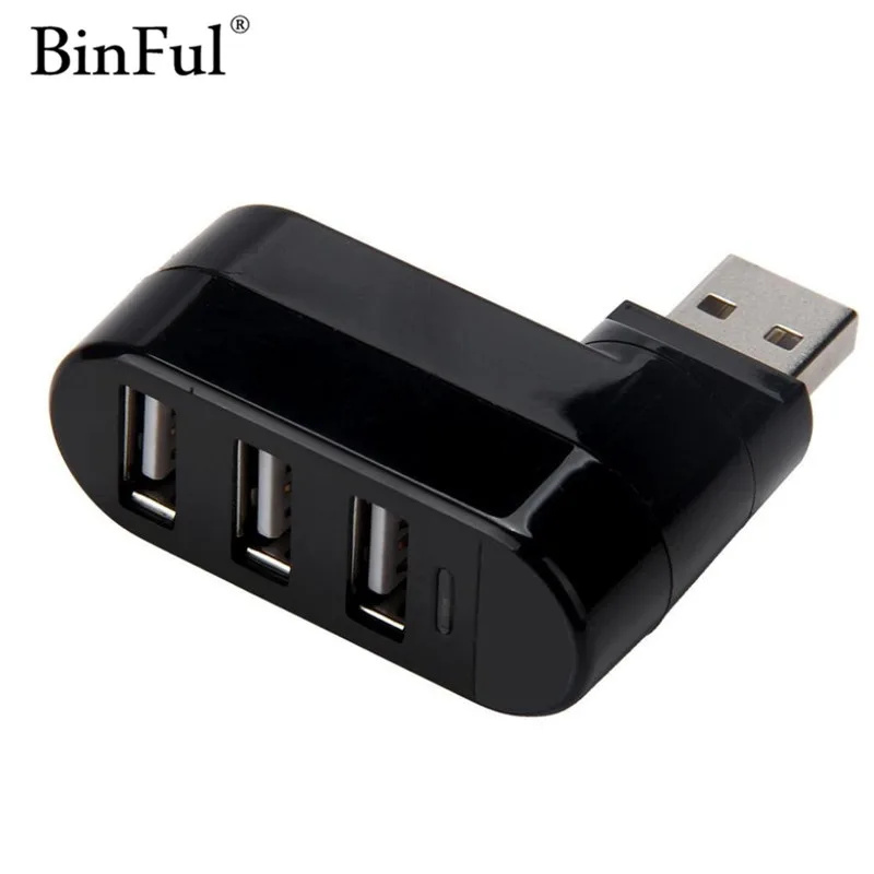 Высокоскоростной 3 портовый концентратор BinFul USB 2 0 мини поворотный Usb кабель