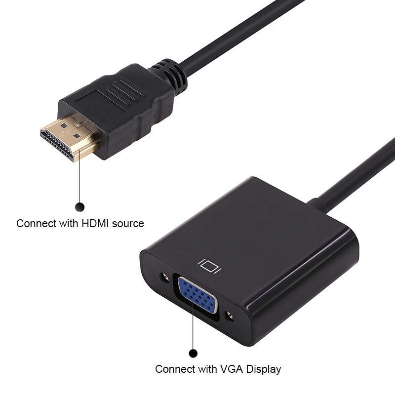 Tycipy HDMI لمحول VGA الذكور إلى الإناث الذهب-مطلي الرقمية إلى التناظرية 1080 P فيديو أغنية كابل لأجهزة الكمبيوتر المحمول العارض HDTV