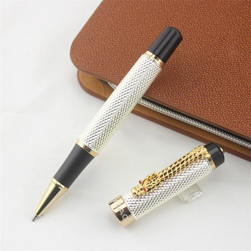 

jinhao Metal Rollerball Pens Dragon clip Black Ink Business Office Sign Pens Student Writing Stationery School Office Supplies