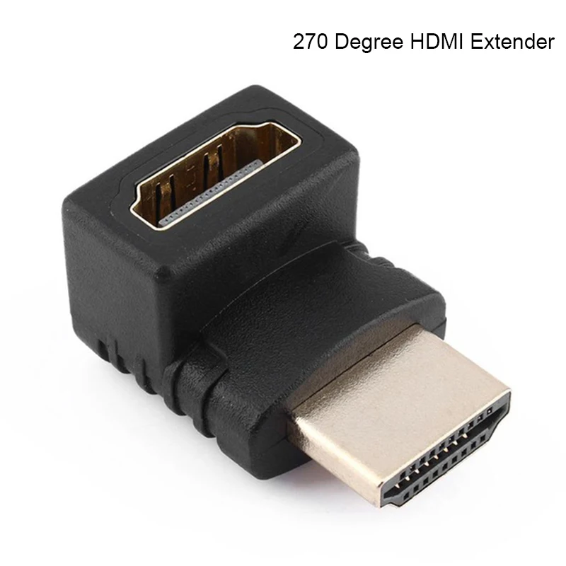270/90 Degree Angle HDMI Cable Adapter Male to HDMI Female Cable Adapter Converter Extender for 1080P HDTV HDMI Cable Connector