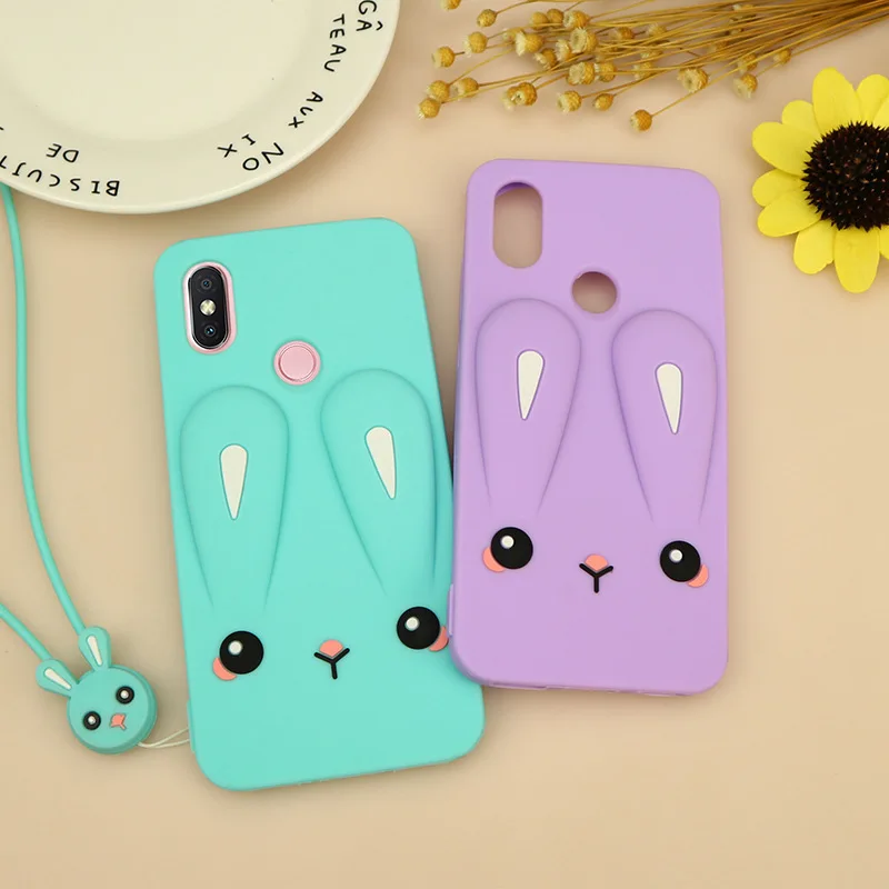 EVOLOU For Xiaomi Redmi S2 Case 3D Cartoon Rabbit Soft Silicone Case for Xiaomi Redmi 5 Plus 5A S2 3D Animal Phone Cases Cover