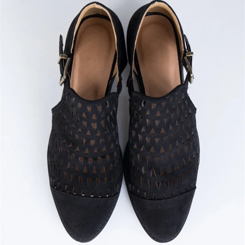 STS/брендовые сандалии Mujer; коллекция года; сезон весна; Модные женские открытые сандалии; Женская дышащая обувь на низком каблуке; sapato feminino; большие размеры; черный цвет