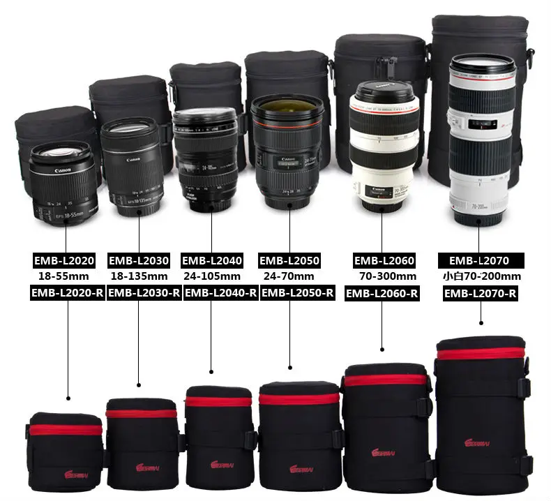 Functional lens bags dslr camera pouch bags High quality lens bag