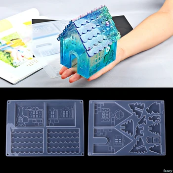 

1 Set DIY Silicone Christmas House Castle Mold Epoxy Resin Jewelry Making Tool 22.2cmx16.2cm #2S40745#