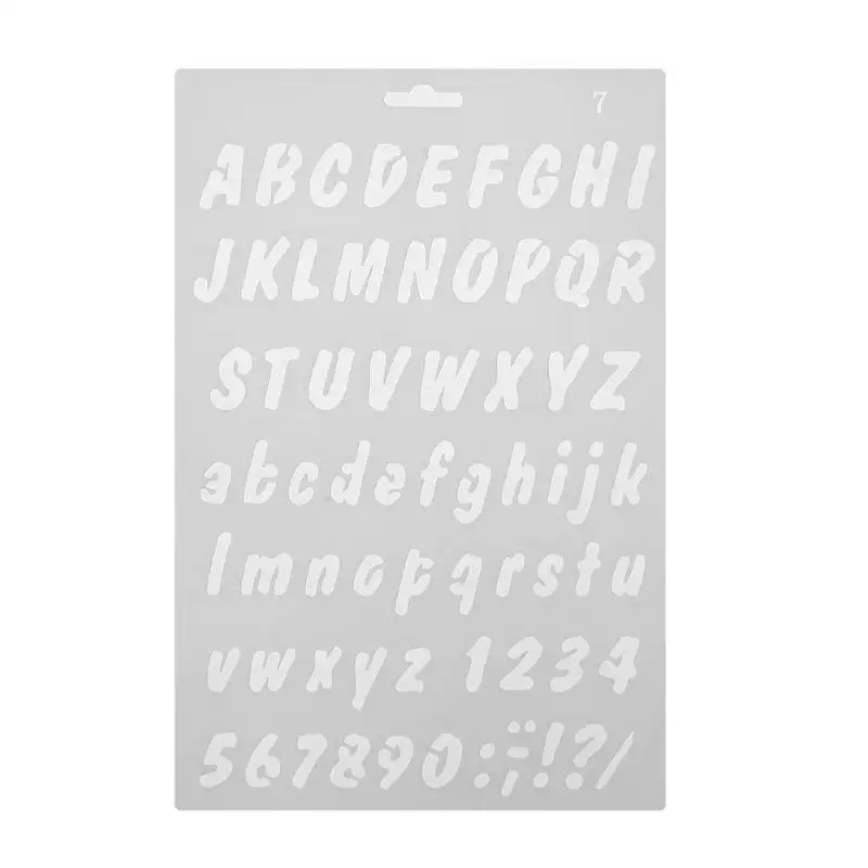 

Plastic Letters Hollow Ruler Template for DIY Photo Album Dairy Decorative Drawing Tool Embossing Folders