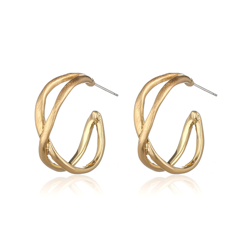 

Big Cross Circle Hoop Earrings For Women Gold Color Alloy Round Female Earring Fashion Wedding Party Ear Jewelry Brincos 2019