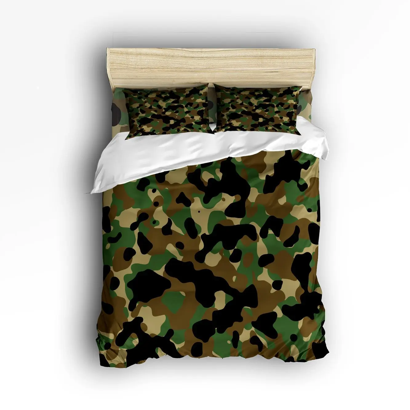 CHARMHOME зеленый военный Камуфляжный армейский принт Домашний Комплект постельного белья 4 шт. набор пододеяльников покрывало для взрослых детей