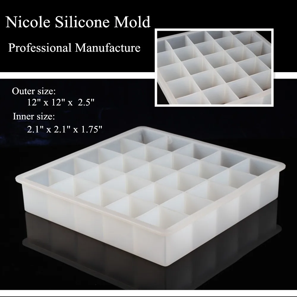 Buy Square Shaped Silicone Natrual Soap Molds,Square