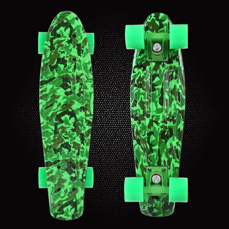 Новый высококачественный черный Скейтборд MIni Cruiser в стиле ретро с рисунком