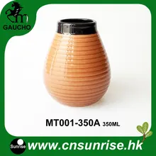 120 шт./партия, керамические чашки для гурда, с полосками, 350 мл, горячая распродажа, MT001-350A, Argentino Yerba mate Calabaza