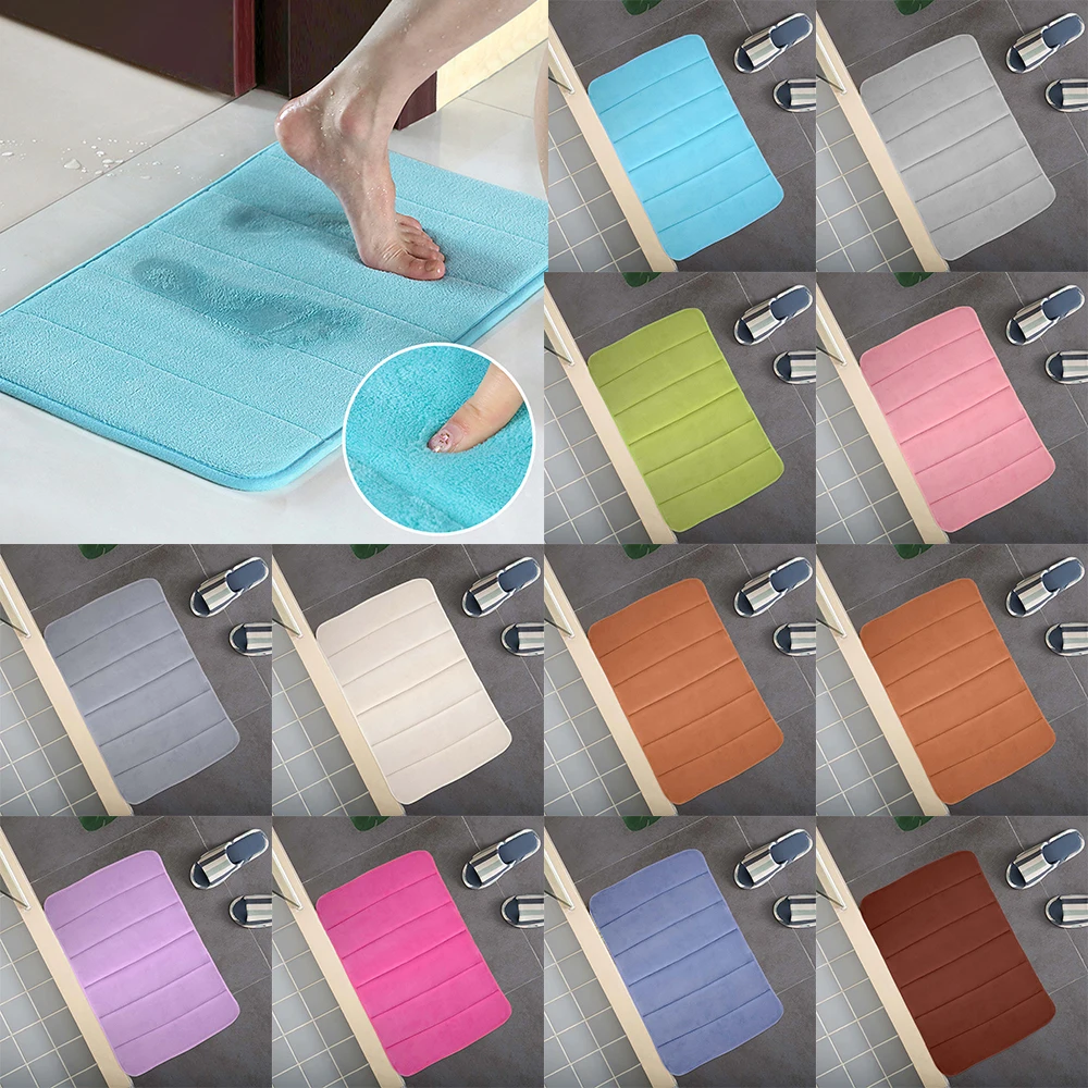 

40x60cm Floor Mat Kitchen Water Absorption Rug Bathroom Mat Entrance Door Mats Slip Proof Thicken Mat Home Decoration