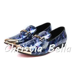 Christia Bella Мужские модельные туфли flash Лакированная Кожа Роскошные модные этап Наряд жениха свадебные туфли Для мужчин Оксфорд обувь 38-47