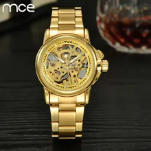 MCE Femmes montres Nouveau squelette montre or femmes marque de luxe automatique mécanique montre-bracelet En Acier Plein imperméable à l’eau femelle horloge