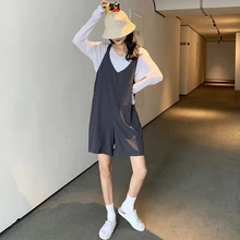 Casual Loose Playsuits for Women Summer 2019 Overalls Solid High Fashion Korean Women Designer Clothing Free Shipping Casual Loose Playsuits for Women Summer 2019 Overalls Solid High Fashion Korean Women Designer Clothing Free Shipping