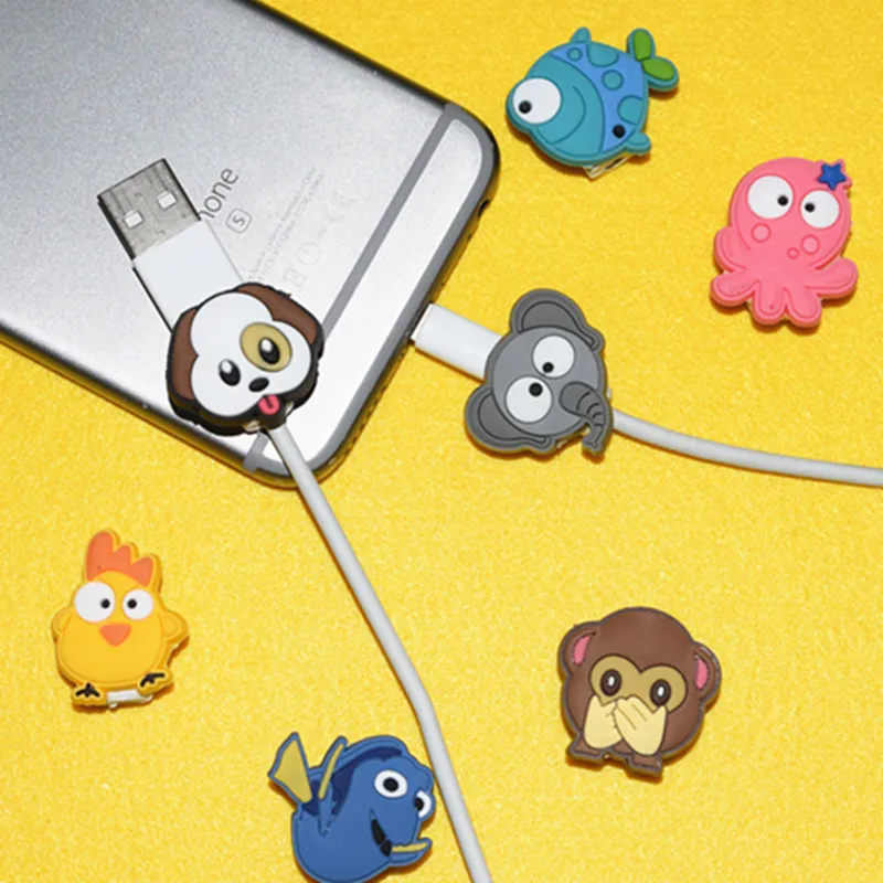 Животное кабель протектор USB зарядное устройство линия передачи данных Шнур