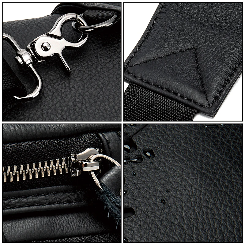 MVA Men's Bag Messenger Bag Men Shoulder Bag For Men Bag Men’s Genuine Leather Man Chest Bag Crossbody Bag Men Casual 707