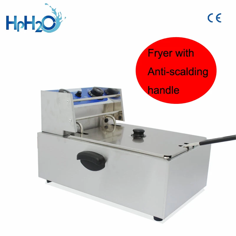 US $118.54 Electric Deep Fryer Countertop Mini Stainless Steel Commercial French Fries Single Tank Oil Boiler with handle