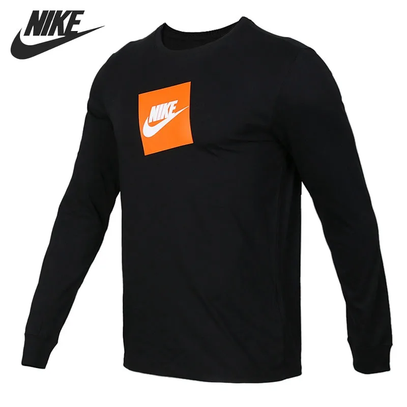 Оригинальный Новое поступление 2018 NIKE LS FUTURA BOX HBR мужские футболки с длинным