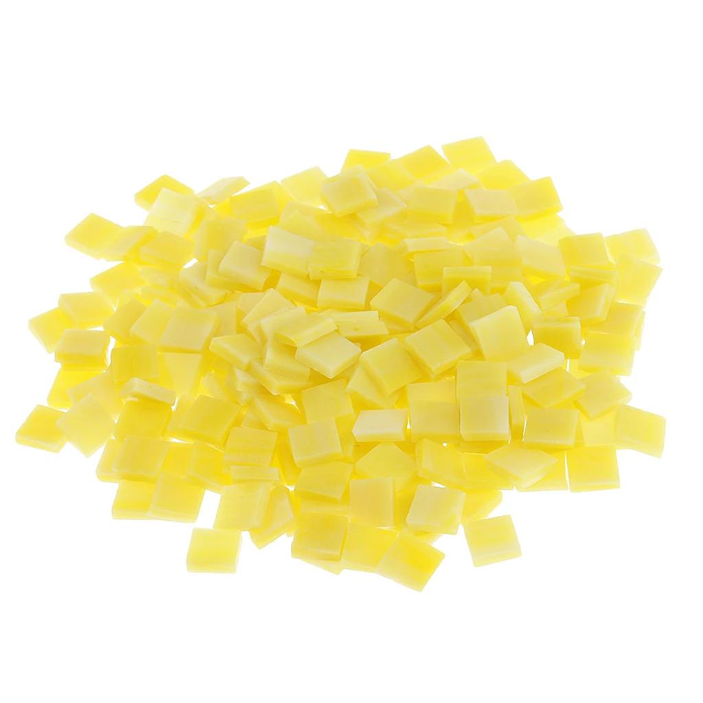 500pcs Vitreous Glass Mosaic Tiles for Mosaic Making Kids Crafts Red Yellow