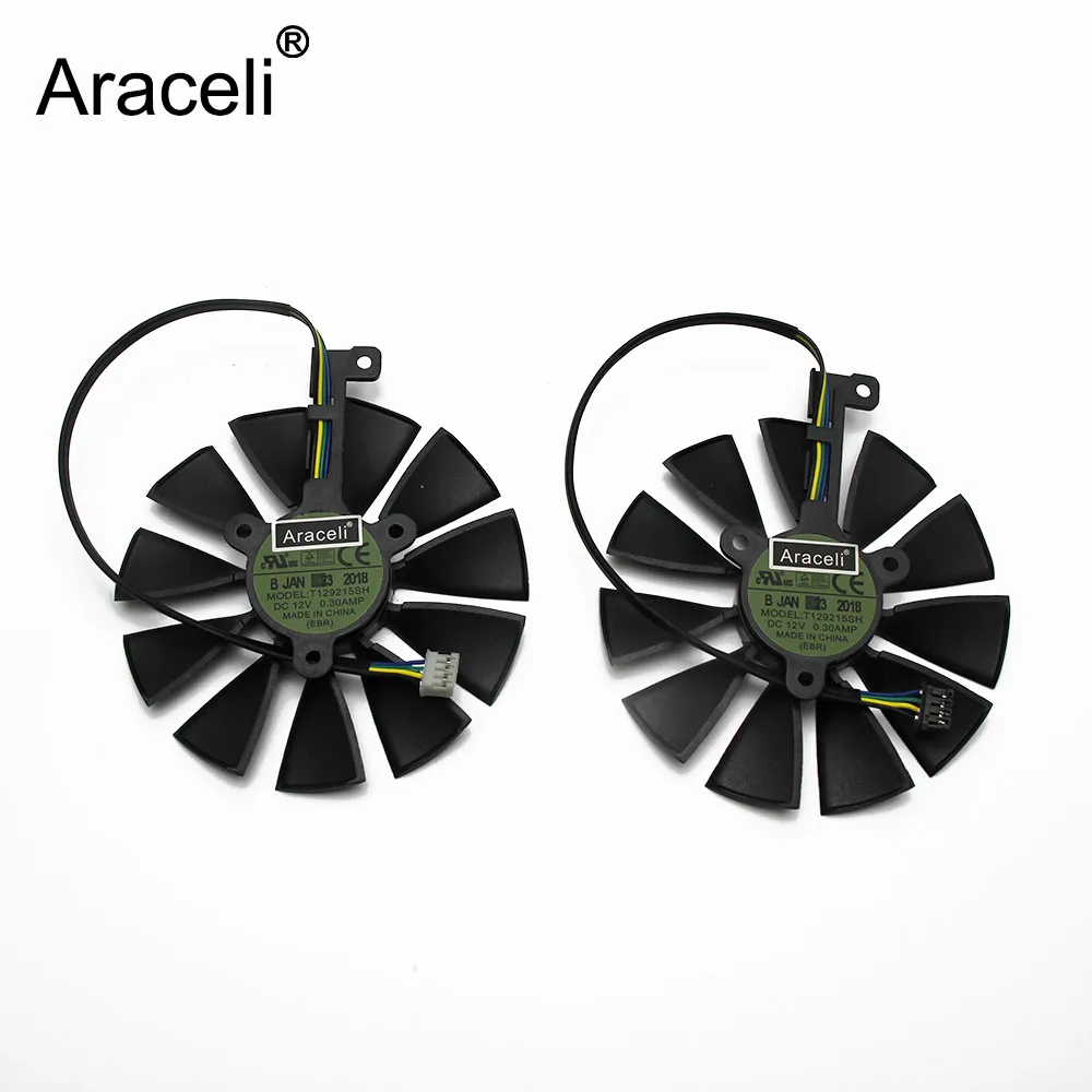 87mm T129215SH FDC10U12S9-C 4Pin RTX 2060 2070 2080 Ti GPU Card Cooler Fans For ASUS GeForce RTX2080 RTX2080Ti GAMING Card Fan