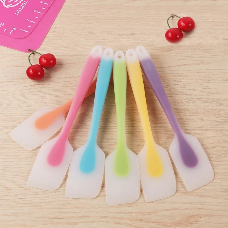 28CM Candy Color Baking Tools Pastry Spatula Integrated Silicone
