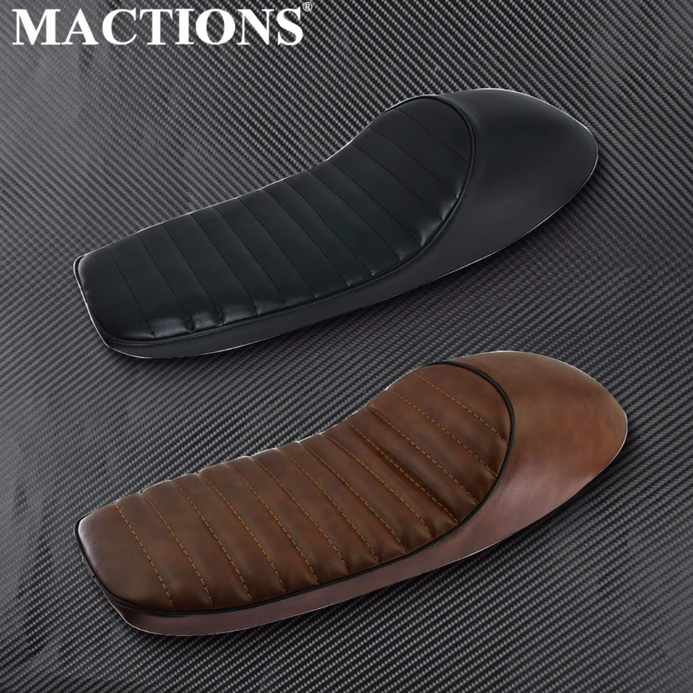 

Motorcycle 24.5'' Hump Vintage Saddle Cafe Racer Seat Cushion Black/Brown For Honda CB CL For Susuki