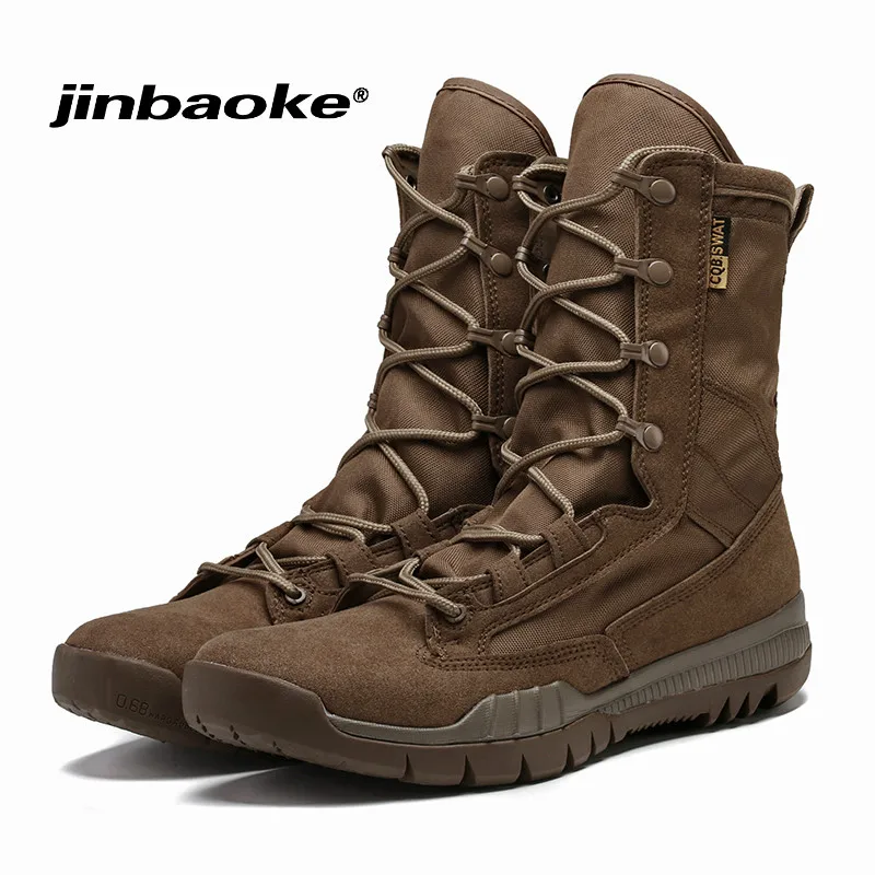 

Outdoor Military Tactical Combat Boot Men CS Field Boots High Top Hiking Shoes Camping Shoes Travel Shoes